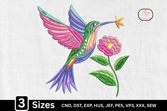 Boho Floral Hummingbird
