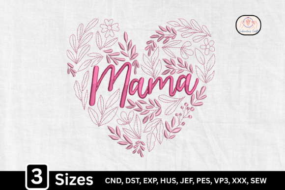 Floral Mom: A Heartfelt Embroidery Design