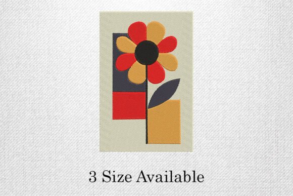 Geometric Floral Block