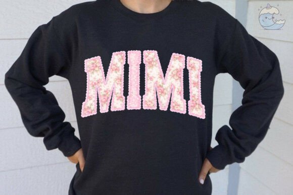 Mimi Floral Faux Embroidery PNG Design