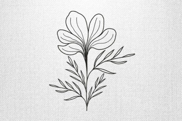 Minimal Floral Outline