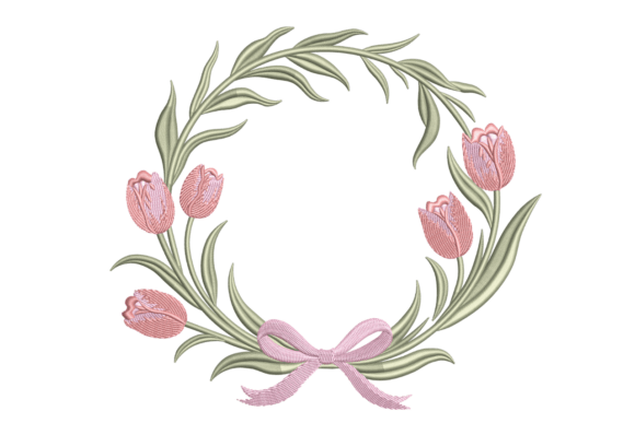 Spring Tulip Wreath – Elegant Floral